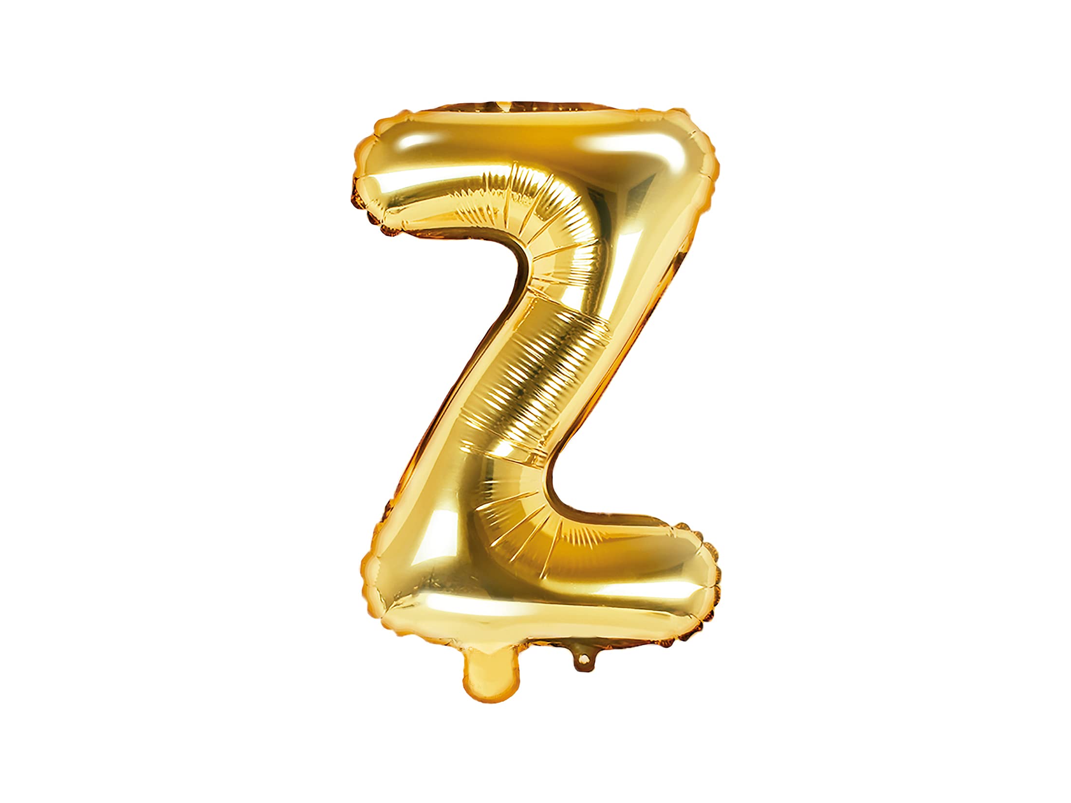 PartyDeco FB2M-Z-019 Mylar Balloon Shaped Letter Z Gold 35cm Birthday Adult Baby
