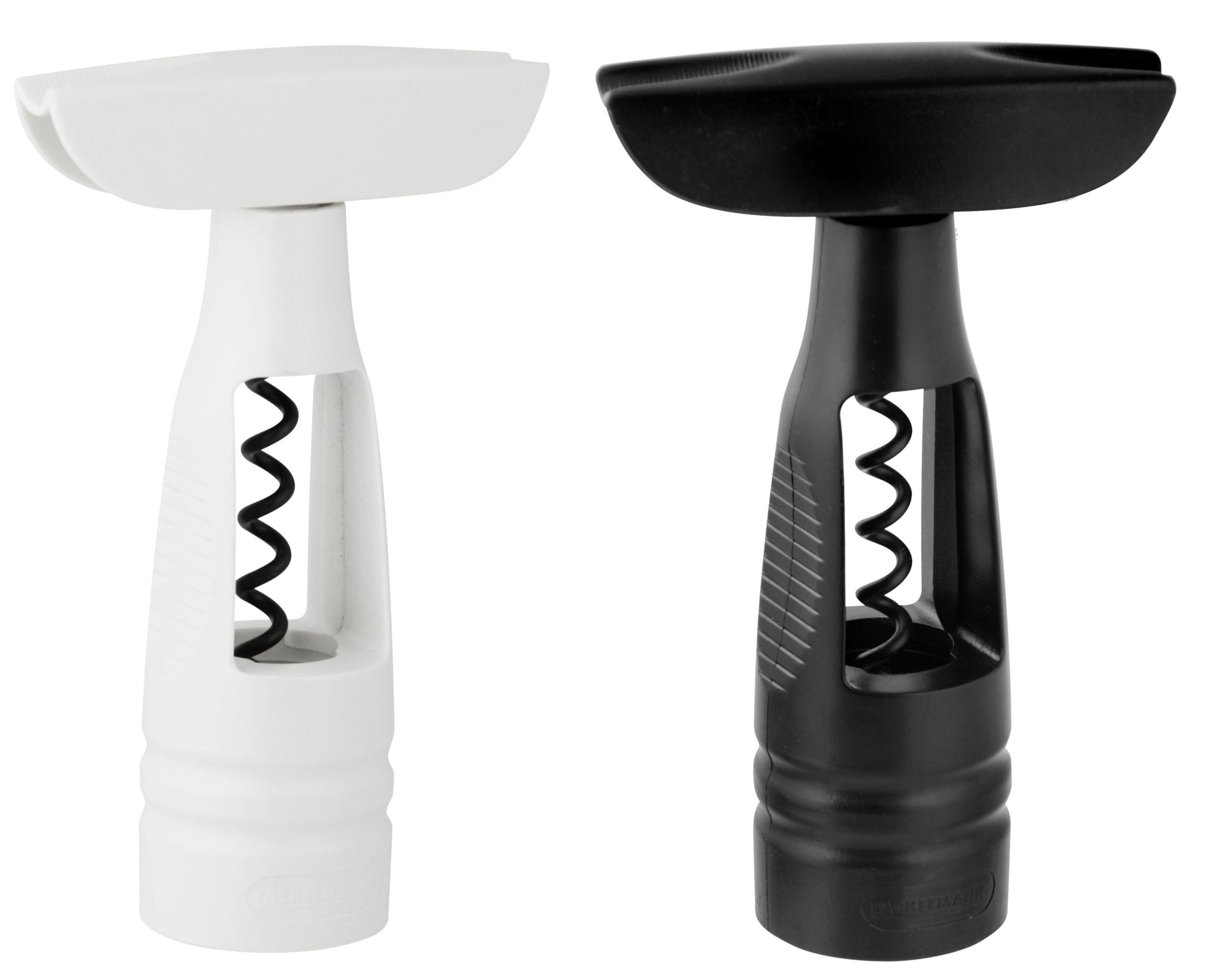 Fackelmann EASY Corkscrew, Wine Bottle Opener, Easy Use Large Easy Grip Handle, Self-Pulling, Non-Stick Spiral, 22.6x11.6x4.5cm, Black or White