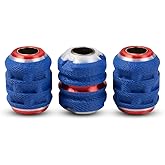 Dynamic EDC Beads - Patriot Pack Carbon Fiber Large-Hole Beads for 550 Paracord & Gear Lanyards - Handmade in Dallas, TX - by Dynamic Arts and Crafts - 3pc Set