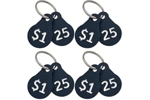 4-Pack Reusable Shopping Cart Key Set – Fits $1 and 25¢ Coin Locks – Works with Loblaws, No Frills, Real Canadian Superstore 