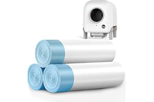 ZEACOTIO 60 Count Drawstring Heavy Duty Litter Box Liners, Jumbo Liners - 26" x 12"Inches