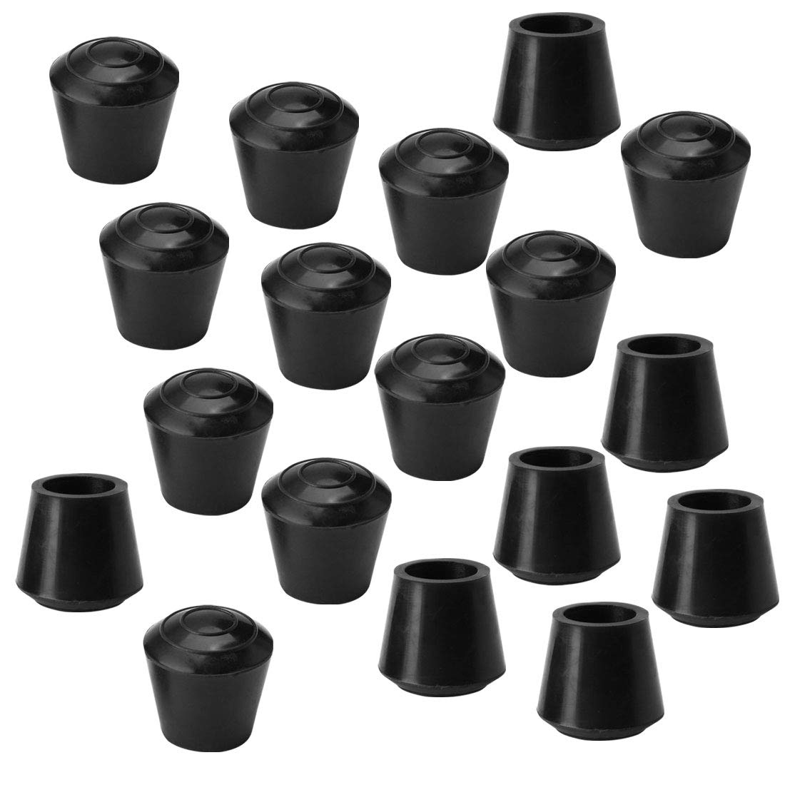sourcing map 18pcs Chair Leg Tips Caps 9.5mm Furniture Table Feet Cover Floor Protector Reduce Noise Prevent Scratches