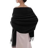 RIIQIICHY Women's Scarf Pashmina Shawls and Wraps for Evening Dress Bridesmaid Wedding Bridal Winter Warm Long Large Scarves