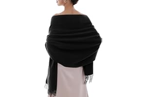 RIIQIICHY Women's Scarf Pashmina Shawls and Wraps for Evening Dress Bridesmaid Wedding Bridal Winter Warm Long Large Scarves