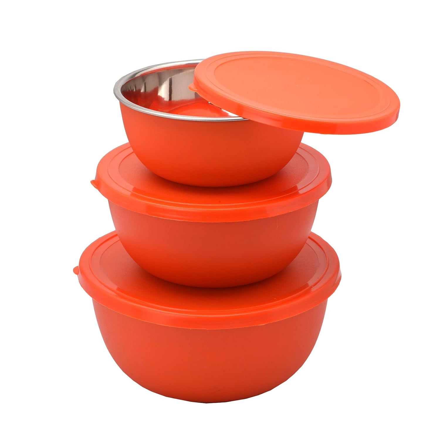 Sanjeev Kapoor - Juego de cuencos para microondas (3 piezas, acero ...