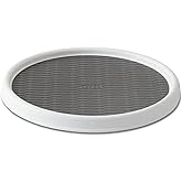 Copco Basics Non-Skid Pantry Cabinet Lazy Susan Turntable, 12-Inch, White/Gray, 1 Count (Pack of 1)