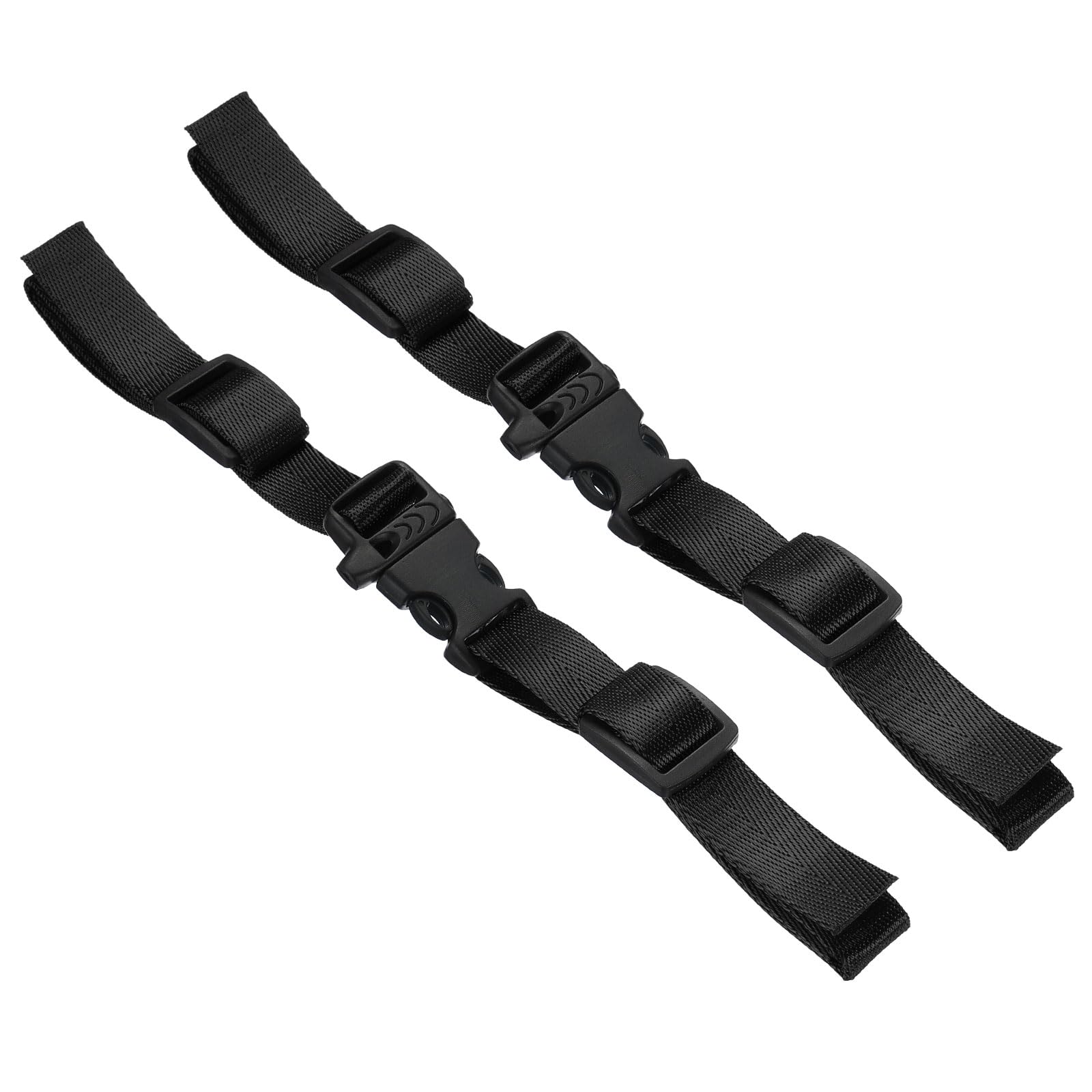 Photo 1 of PATIKIL Backpack Belt Strap, 2 Pack Nylon Webbing Adjustable Replacement Waist Strap with Quick-Release Buckle for Pack Backpack Luggage Bags, Black