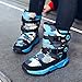 GUBARUN Boys Snow Boots Winter Waterproof Slip Resistant Cold Weather Shoes (Big Kid)-5.5M,Black/Blue