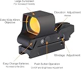 Feyachi RS-30 Reflex Sight 4 Reticles 20mm Picatinny Mount Red Dot view 2