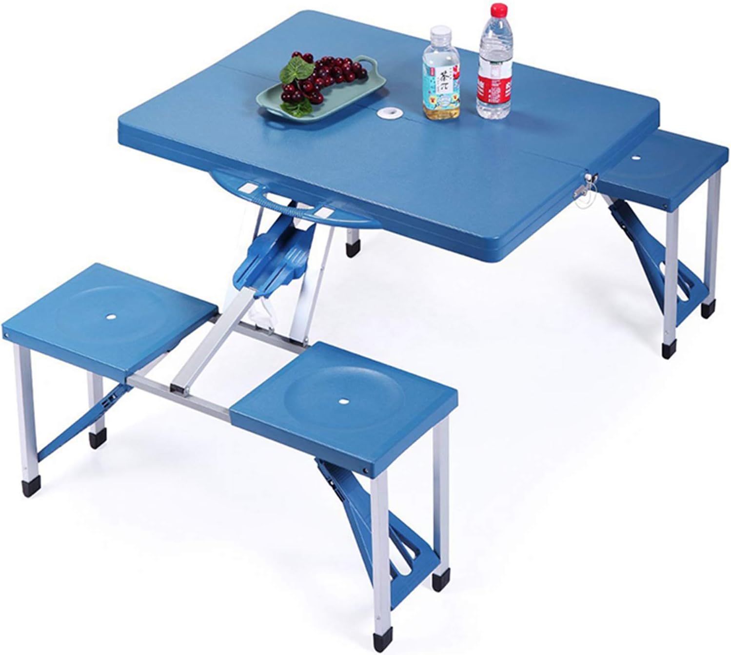 Coldshine Foldable Portable Folding Camping Picnic Table Party Outdoor Garden Chair Stools Set Field Kitchen BBQ
