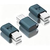 Poyiccot 4K Mini DP Dummy Plug, Mini DisplayPort Virtual Display Adapter, Headless Ghost Display Emulator with Blue Light for PC, Support 4K@60Hz,2k,1080P, 3-Pack (Grey-Blue)