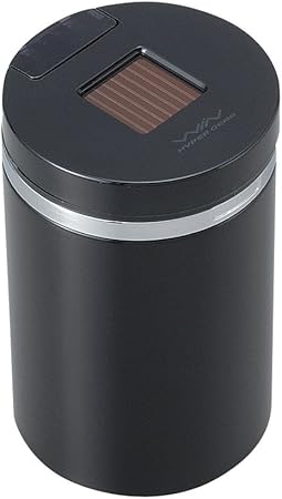 Amazon セイワ Seiwa 車用 灰皿 ソーラー缶アッシュ4 ドリンクホルダー型 ブラック Led付き W639 車 バイク 車 バイク