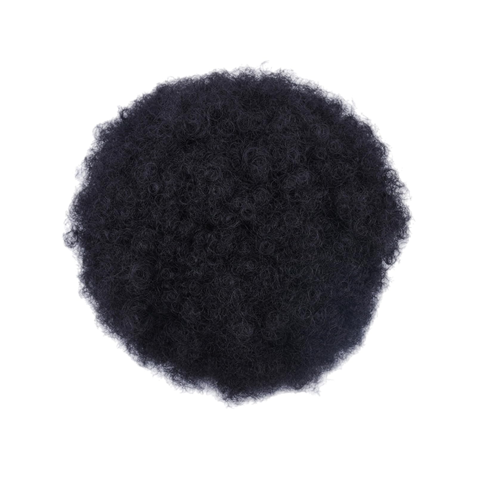 Synthetic Afro Puff Drawstring Ponytail Short Kinky Curly Hair Bun Extension Clip in Ponytail Hairpieces Short Curly Updo Hair Afro Bun Afro Chignon for Women Lady Girls (Black 8Inch)
