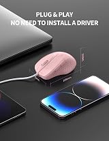 TECKNET USB Wired Mouse 6400 DPI 6-Button Ergonomic USB Computer Mouse view 5