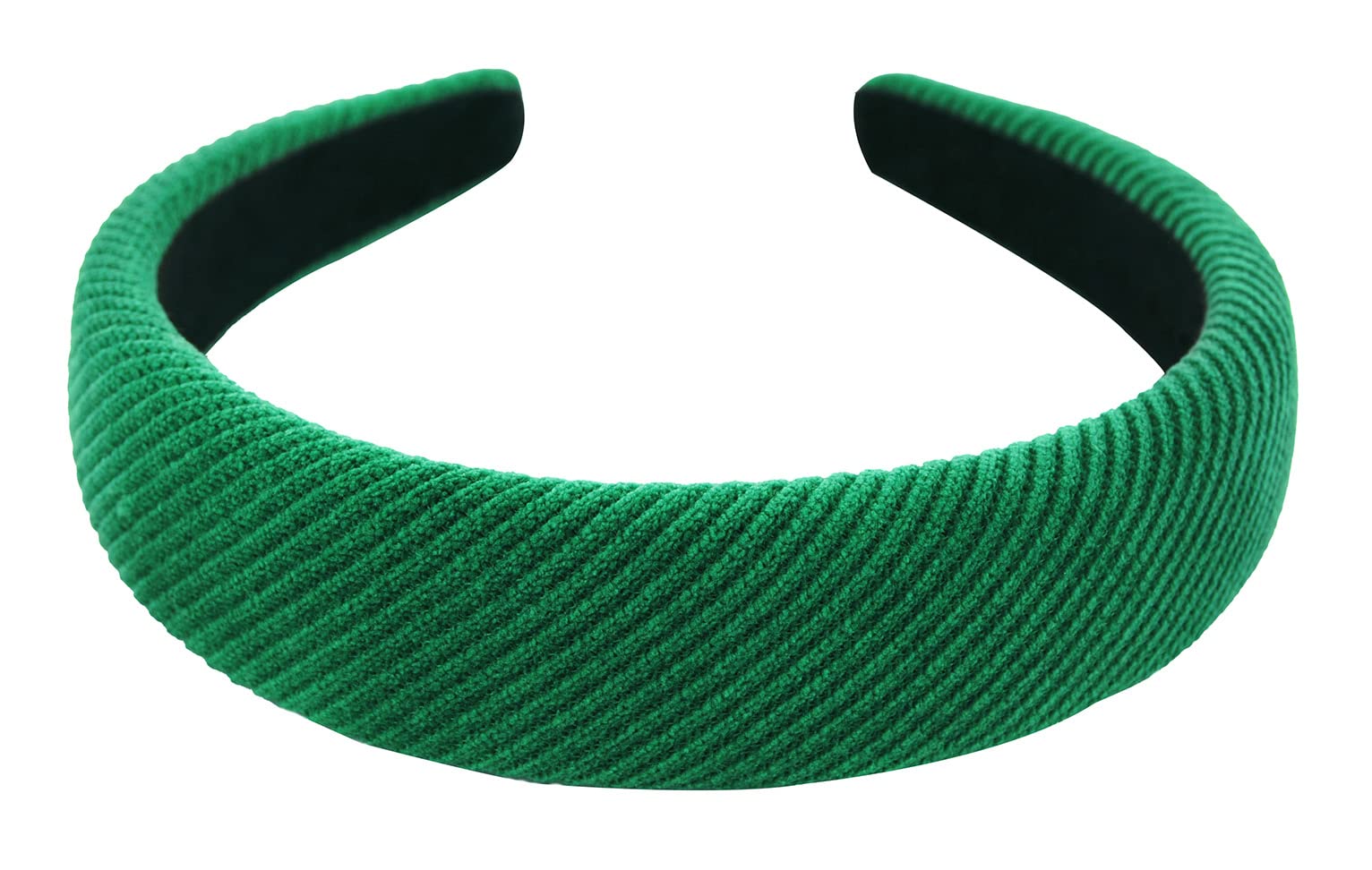 axy Wide Headband with Fabric Padded Cord - Beautiful Headband Hair Accessories Hair Band HRK5A (Green)
