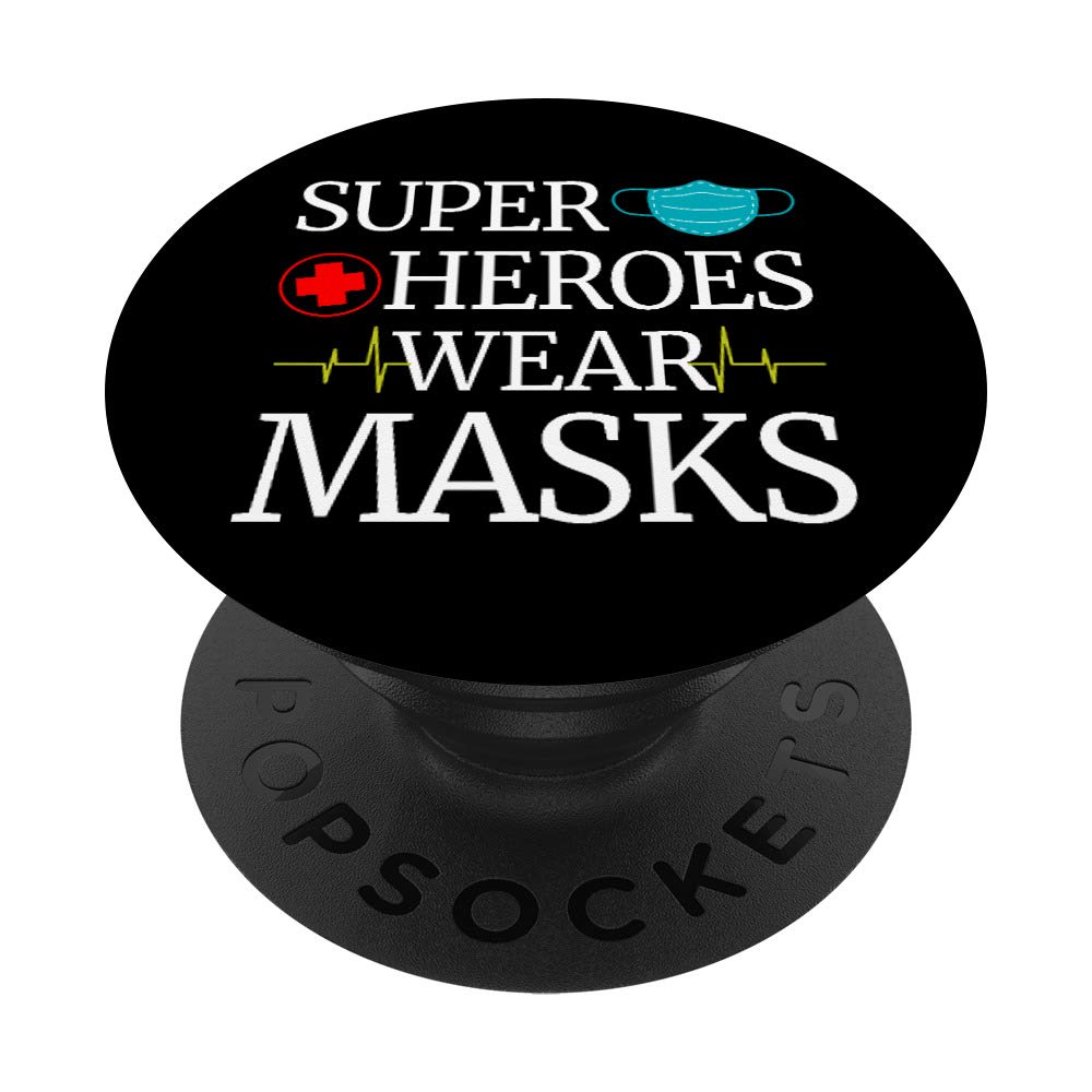 Superhero Mask Shirt Nursing Superheroes Women's Nurse PopSockets Swappable PopGrip