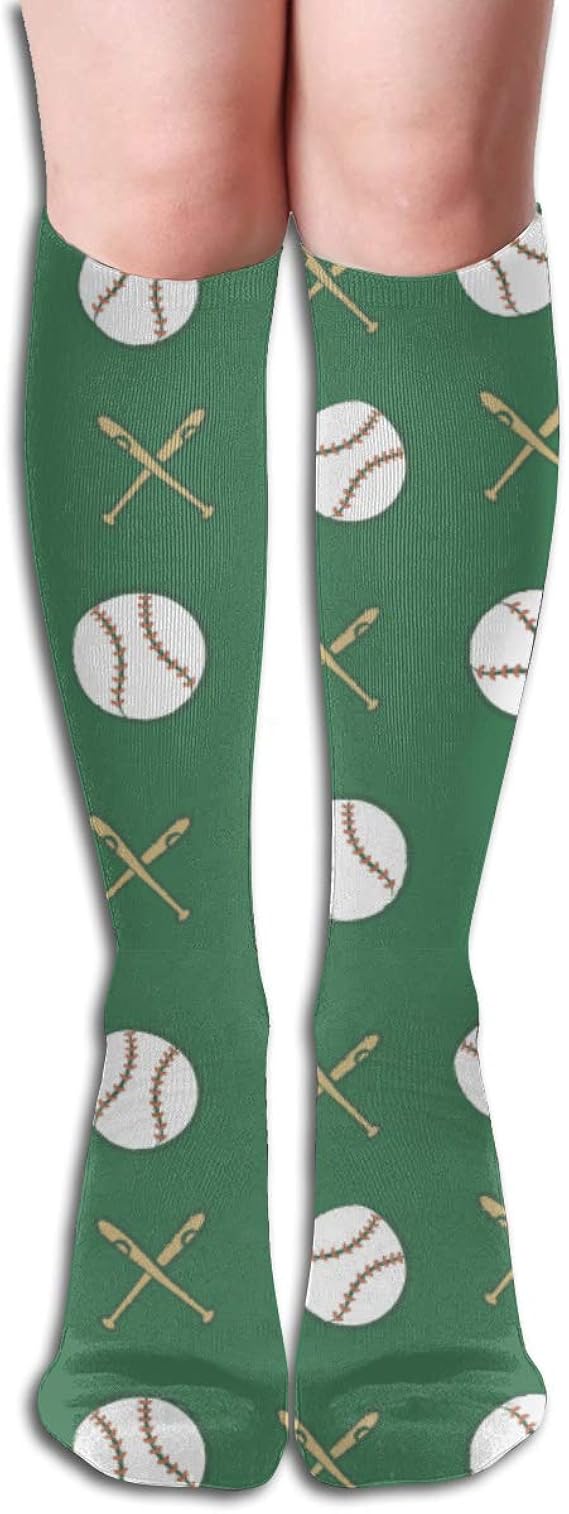 Funny Socks Baseball Game Crew Socks Compression Socks 50 Cm Long