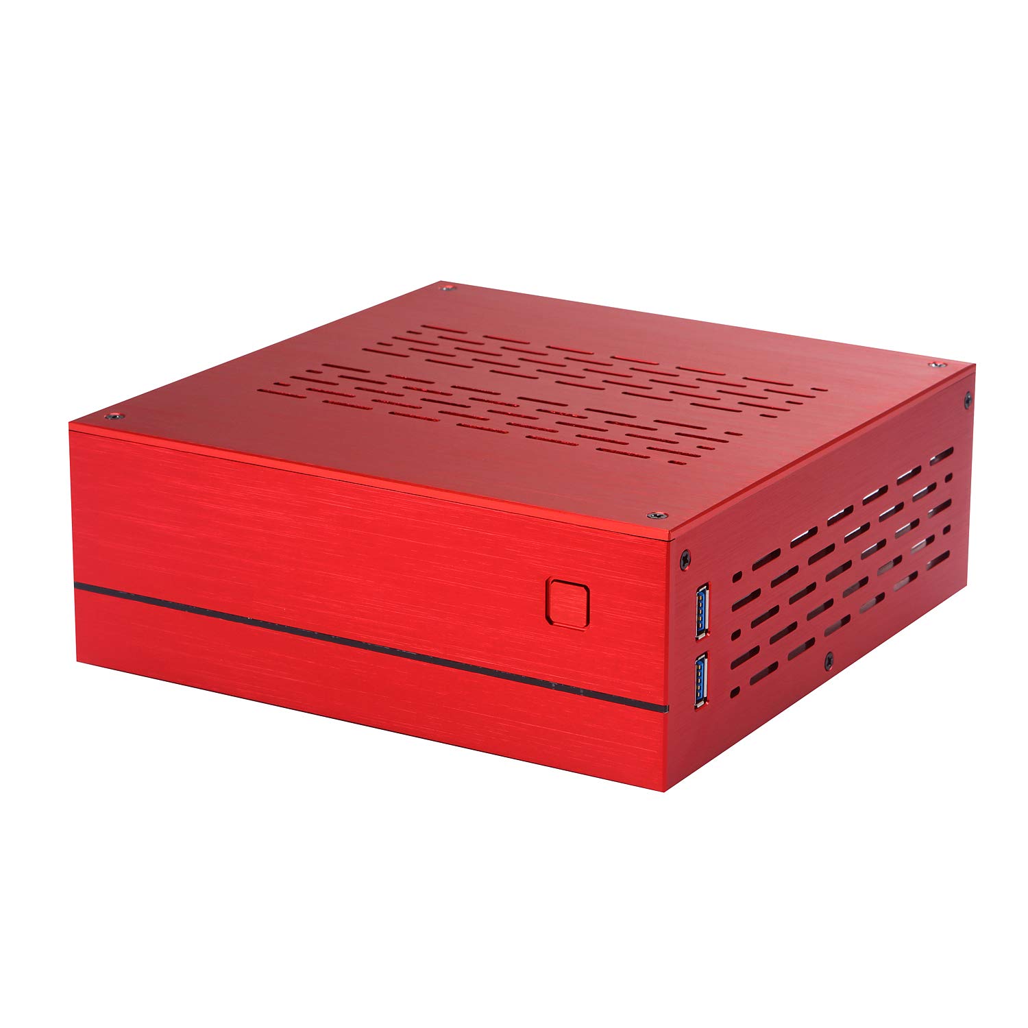 Goodisory A01 Aluminum Mini-ITX HTPC Desktop Computer Chassis (Red Aluminum)
