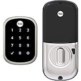 Yale Assure Deadbolt Lock SL with Z-Wave, Satin Nickel Keyless Entry Door Lock with Electronic Touchscreen Keypad for Code, ‎