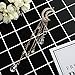 QTMY Silver Moon Rhinestone Tassel with Crystal Charms Hair Clip Pin Hair Chain Jewelry Hair Accessories (Gold Moon Tassel)