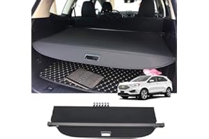 Powerty Cargo Cover for 2015-2023 2024 Ford Edge Accessories Trunk Cover Retractable Trunk Shielding Shade Cargo Luggage Cover No Gap