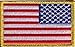 Reversed Full Color US Flag Hook/Loop Backed Patch