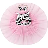 Infant Girl Strawberry Cow Donut One Year Birthday Dress Baby Sleeveless Pink Cake Smash Outfits Photo Shoot Clothes
