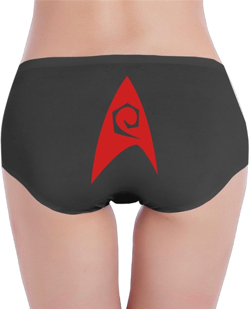 XJBD Women's Low-Waist Star Trek Bikinis Panty Black