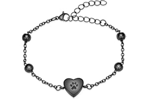 zeqingjw Pet Paw Urn Bracelet for Ashes Adjustable Heart Cremation Bracelet for Pets Ashes Stainless Steel Dog Cat Cremation Jewelry Memorial Keepsake Bangle