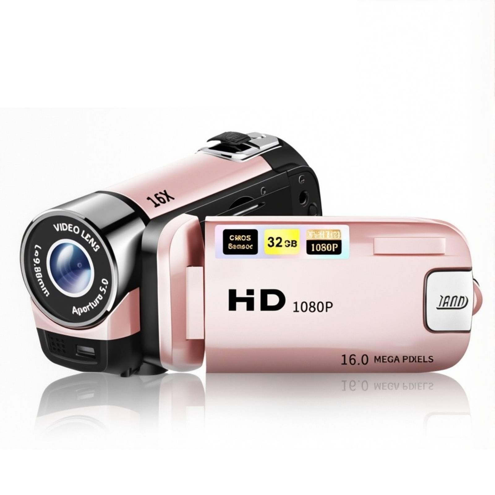Photo 1 of 1080P Digital Camera for Photography, 16MP Vlogging Camera 16X Digital Zoom Digital Camera with 2.4in 360° Flip Screen, Compact Travel Camera for Teens Adult Beginner Kids ()