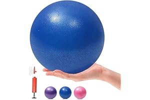 MOMPLUS 6 Inch Exercise Pilates Mini Yoga Balls Barre for Home Stability Squishy Training Physical Therapy Improves Balance with Pump