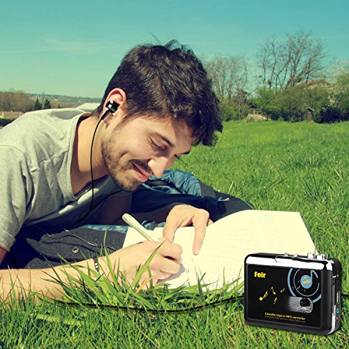 Feir Cassette Converter Portable Cassette to MP3 Converter Stereo USB