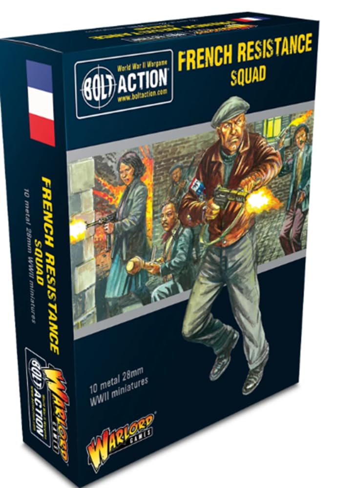 Warlord Games French Resistance Squad - 28mm Scale Metal Miniatures for Bolt Action Highly Detailed World War 2 Miniatures for Table-top Wargaming