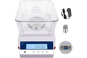 RUISHAN Lab Scale 300g X 0.001g High Precision Electronic Analytical Balance .001 Gram Accuracy Laboratory Lab Precision Scale Digital Kitchen Balance Scale Jewelry Scale Scientific Scales with RS232