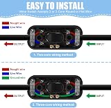 AXFEE Inline Cable Switch 6A Pack of 2 Double Pole Torpedo Switch view 3