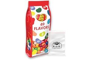 R.U.S. CANDY Jelly Belly - 49 Assorted Flavor Jelly Beans - 7.5 oz Gift Bag- includes RUS Candy Company Travel Size Pocket Bag (49 Flavors)