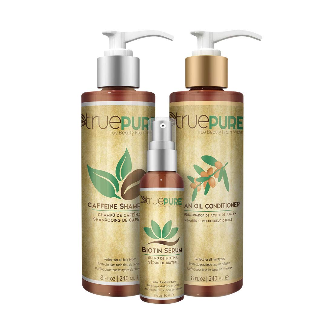 TruePure Argan Oil Conditioner (8 oz.) Deep Conditioner, Natural Hair Treatment for Dry, Damaged Follicles, Split Ends | Sulfate, Paraben, Fragrance Free | For Men & Women | Made in USA: Beauty