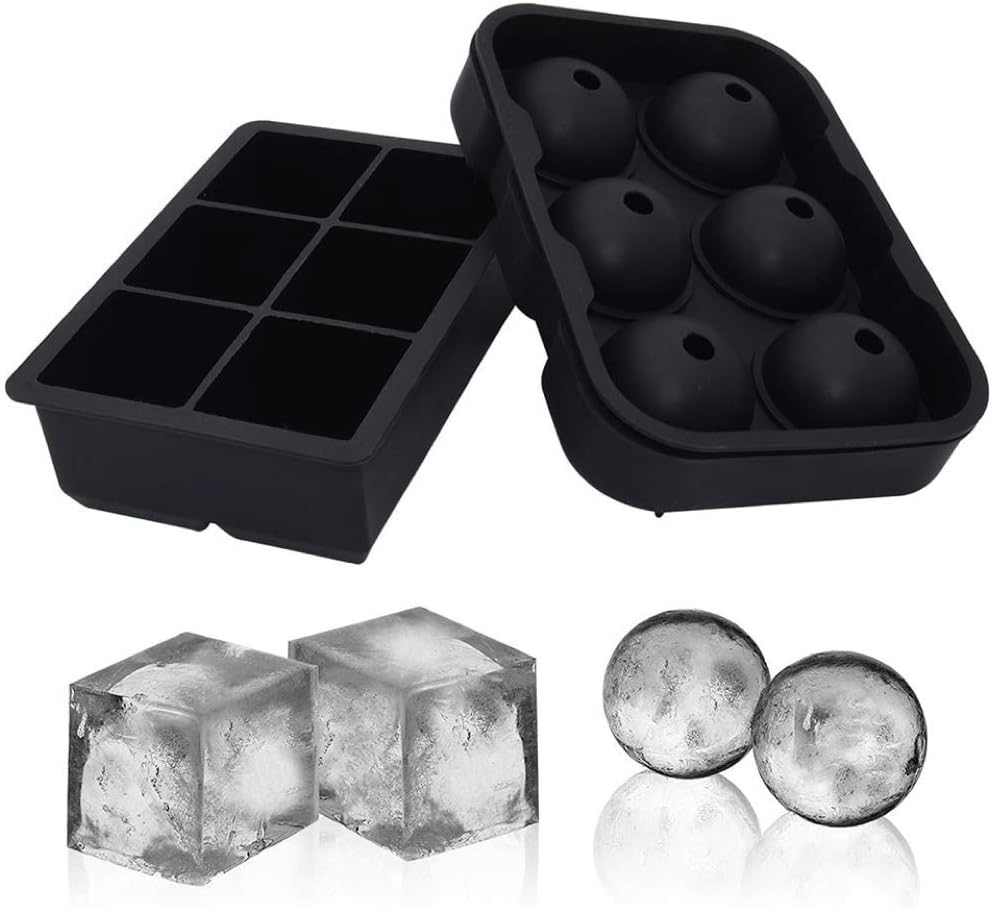 HvE Ice Cube Tray. Sphere Ice Ball. Big Ice Cube. Set of 2