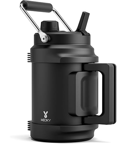 Amazon.com: 64 oz Insulated Water Bottle for Gym: 2-in-1 Straw