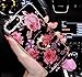 Diamond iPhone 7 Plus Case, iPhone 7 Plus Cover, Bonice Bling Glitter Luxury Crystal Rhinestone Soft Rubber Bumper Full Body Case with 360 Ring Stand Holder for iPhone 7 Plus - Flower 02