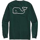 Vineyard Vines Mens Drift Dye Vintage Whale Long-Sleeve Garment Dye Pocket Tee