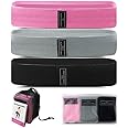 Honmein Resistance Bands for Working Out, 3 Levels Exercise Bands Workout Bands Set for Women Men, Hip Legs Booty Bands for Home Fitness, Gym, Yoga, Pilates