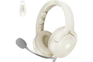 YOTMS Wireless Gaming Headsets for Ps5 Ps4 PC, Games Headphones with Noise Canceling Microphone, 30H+ Hrs & 7.1 Surround Sound for Switch Phone (2.4GHz WiFi Mode), ONLY Wired Mode Suit for Xbox Series