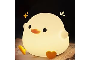 YR YRHH-PET Cute Duck Night Light, Dodo Duck Lamp, Bean Shape, LED Squishy Novelty Ducky Light, Food Grade Silicone Dimmable Nightlight, Light Up Duck Gifts, Baby Kids Nursery Room College Dorm Décor