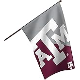 FOCO NCAA Texas A&M Aggies Unisex Double Sided 40" x 28" Team Logo Vertical Flag, Vertical 40" x 28", One Size