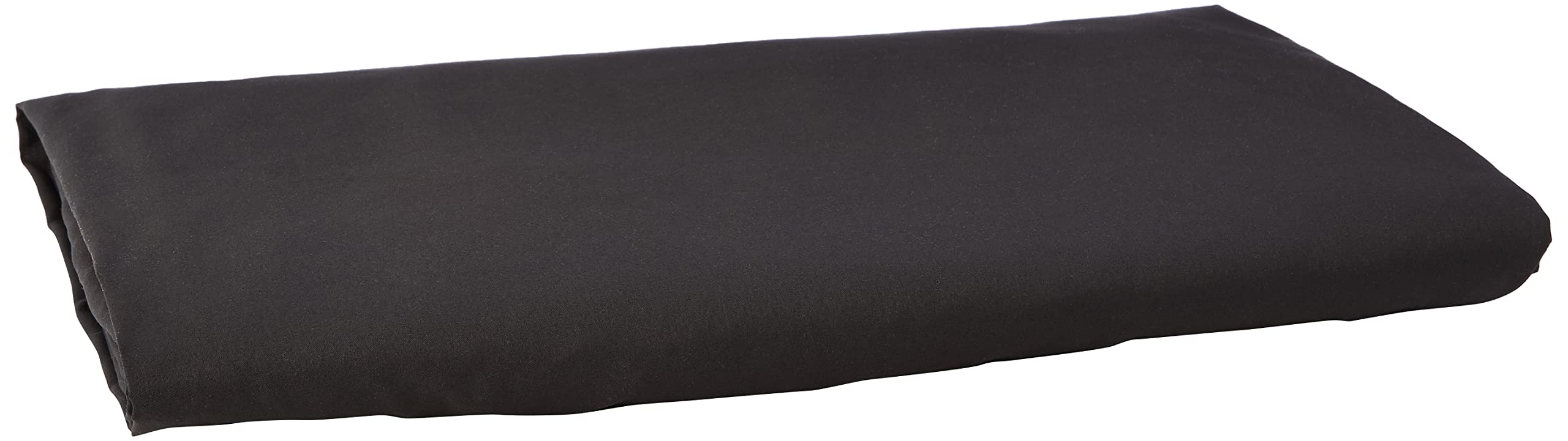 Amazon Basics Microfibre Flat Bed Sheet King Size, Soft Bedding, 275 x 275 cm, Black