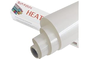 Bonnyhtv Rainbow White Glitter HTV Heat Transfer Vinyl Roll, Glitter Iron on Vinyl for Cricut & Silhouette Cameo, 12" x 5ft Glitter Vinyl for Heat Transfer Vinyl for T-Shirts Gifts (Rainbow White)