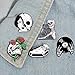 GuassLee Enamel Lapel Pin Set- Fancy Cute Brooches Pins for Backpacks Clothes Bags Jackets Hat Jewelry DIY Accessories Decoration, 5pcs Vampire Skull Witch Brooch
