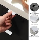 MOROBOR Silver Finger Edge Pull 8pcs Aluminum Alloy Drawer Handle Modern view 4