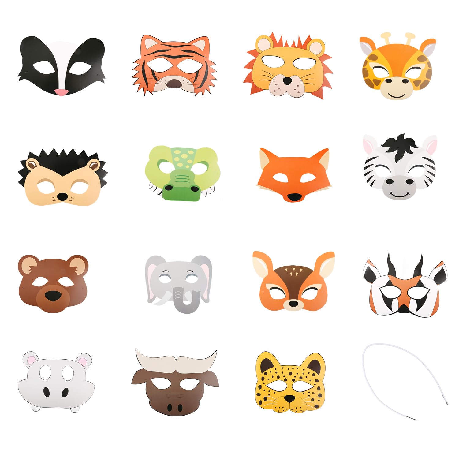 Lotsdonxia 15 Pcs Animal Masks Party Favors โ Wild Jungle Safari Theme, Assorted Animal Designs for Dress-Up & Party